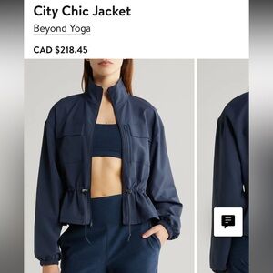 Beyond Yoga City Chic Navy Jacket